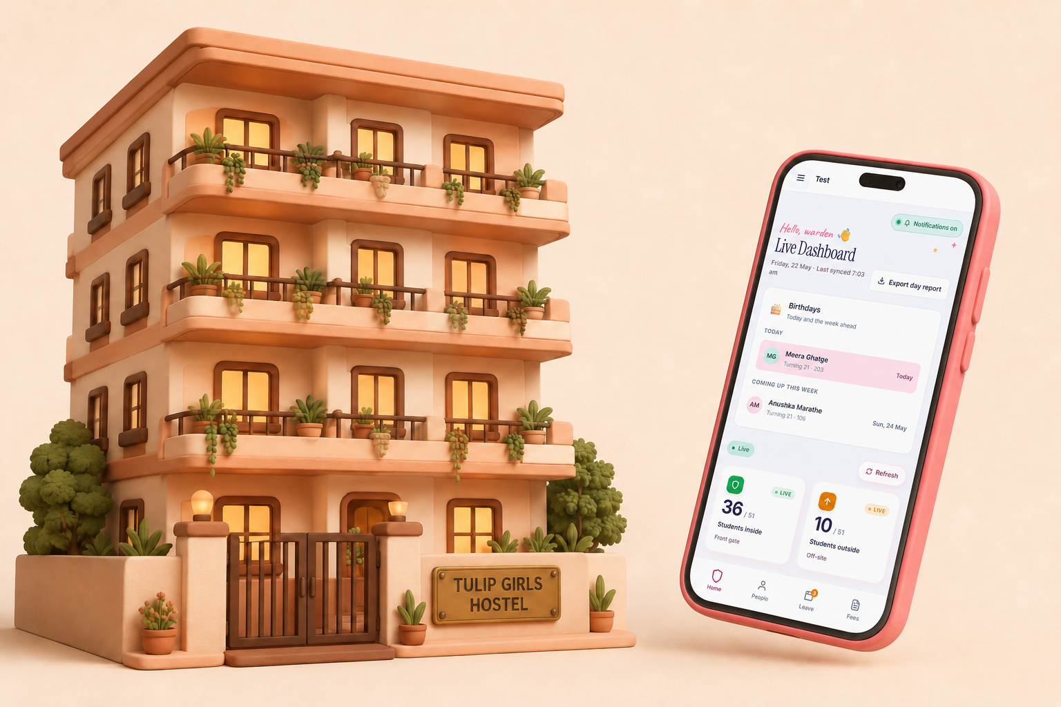 Tulip Girls' Hostel with the Abhay app