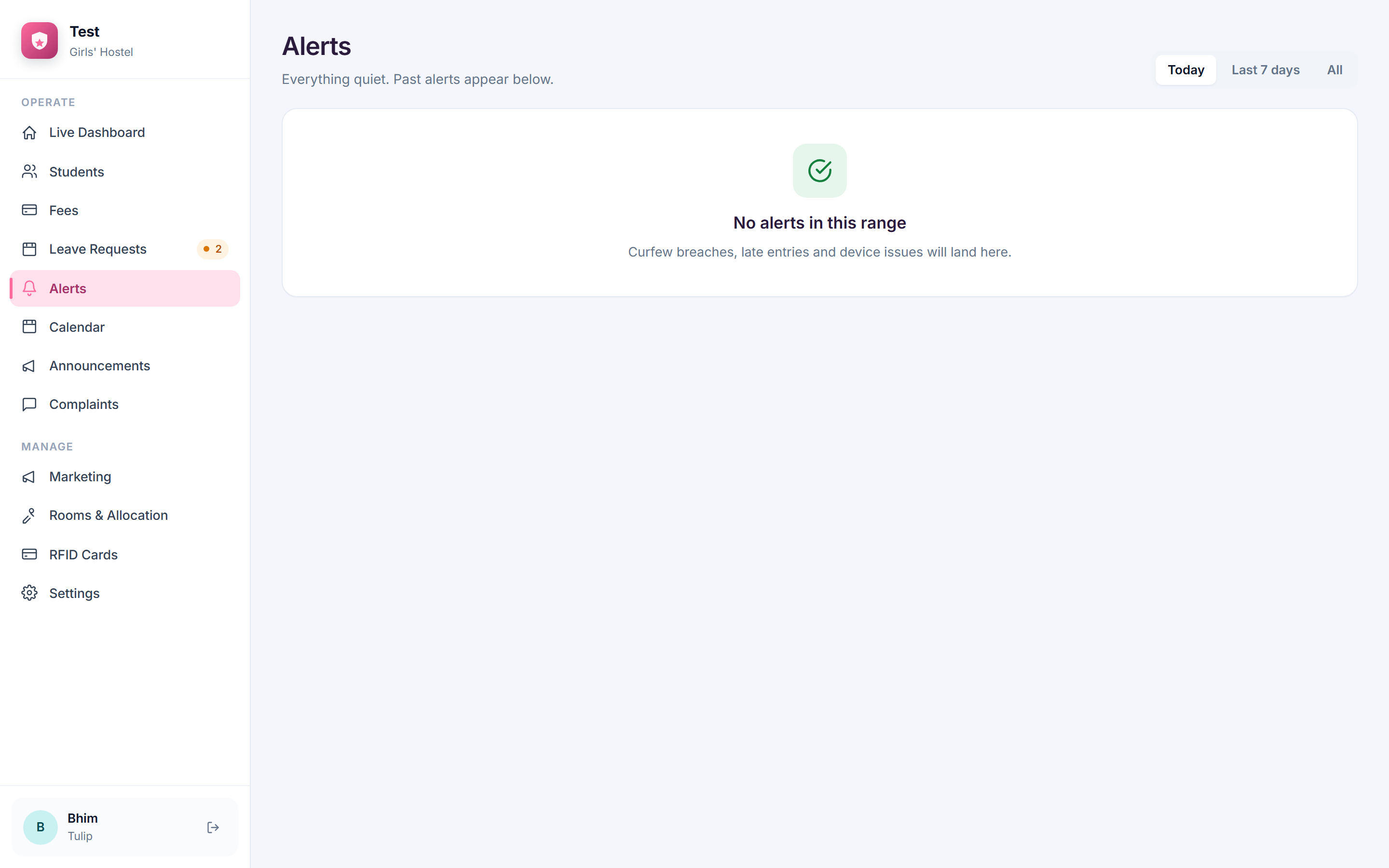 Curfew and safety alerts